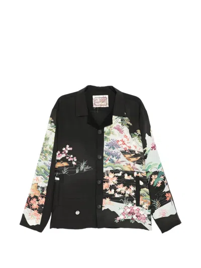 By Walid Chinese Repatch Rain Jacket In Black