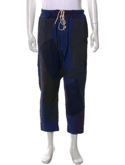 Pre-owned By Walid Colorblock Pattern Pants In Blue
