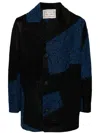 BY WALID COLOUR-BLOCK SINGLE-BREASTED COAT