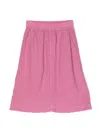 By Walid Elasticated-waist Linen Skirt In 粉色