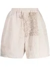 By Walid Embroidered-patchwork Bermuda Shorts