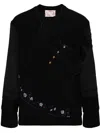 BY WALID EMBROIDERED PATCHWORK SWEATSHIRT