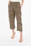 By Walid Floral Patterned Juan Cropped Pants In Multi