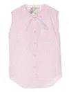 By Walid Floral-print Cotton Top In 粉色