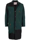 BY WALID GIL FLORAL-EMBROIDERED PINSTRIPE COAT