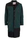 By Walid Patchwork Button-up Coat