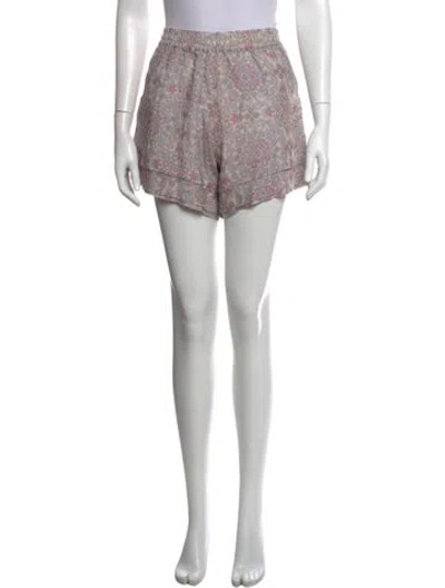 Pre-owned By Walid Linen Mini Shorts In Multicolor