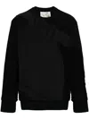 By Walid Panelled Cotton Sweatshirt In Schwarz