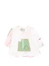 By Walid Patchwork Embroidered Blouse In White