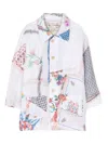 By Walid Patchwork-print Linen Shirt In 彩色
