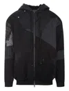 By Walid Patchwork Zip-up Hoodie In Black