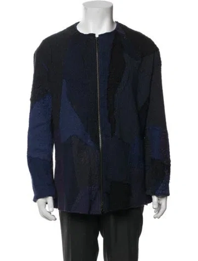 Pre-owned By Walid Patterned Jacket In Black/blue/purple