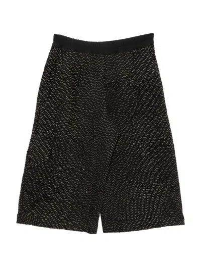 By Walid Re-patch Cropped Trousers In Black