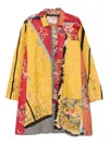 By Walid Silk Coat In Yellow