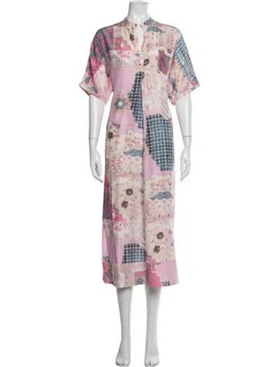 Pre-owned By Walid Silk Long Dress In Multicolor