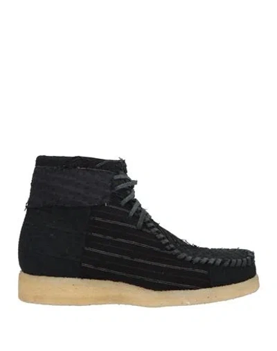 By Walid Woman Ankle Boots Black Size 10 Textile Fibers