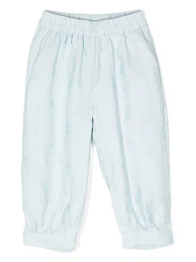 By Walid Kids' Button-fastening Cuff Trousers In Blue
