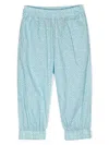 By Walid X Kindred Floral-print Cotton Trousers In 蓝色