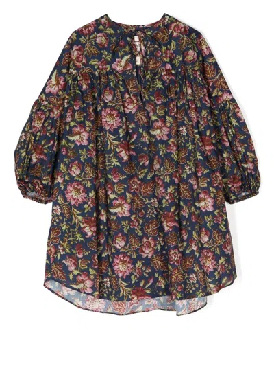 By Walid Kids' X Kindred Floral-print Dress In Multicolour