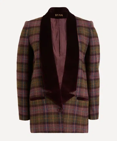 Byan Women's Laurence Check Wool Blazer In Multi