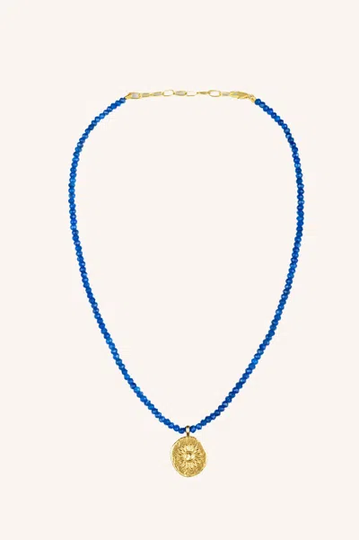 By-bar Aspiga Sustainable Womens Jules Necklace Summer Holiday Kingsblue In Red