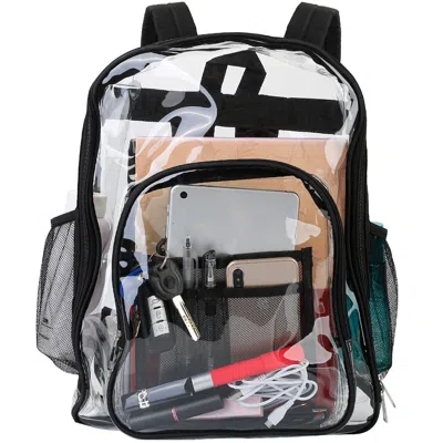 Bybeej Clear Backpack Heavy Duty Transparent Book Bag Waterproof Pvc Clear Backpack 5.3gal With Reinforced  In White