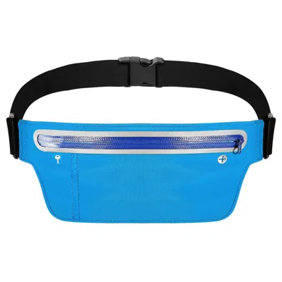 Bybeej Unisex Sport Waist Pack Running Belt Bag Pouch Adjustable Bounce Free Sweat-proof Lightweight Slim In Blue