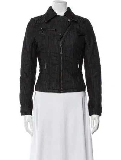 Pre-owned Byblos Biker Jacket In Black