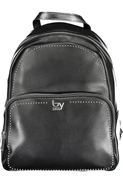 Byblos Black Polyethylene Backpack In Animal Print