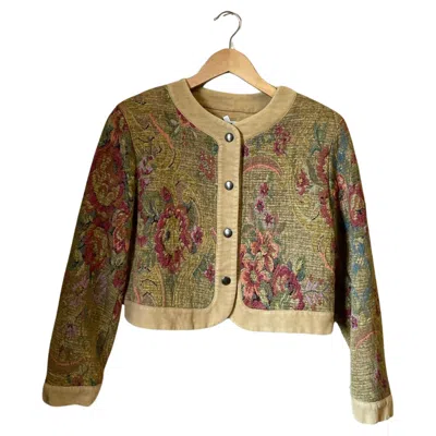 Pre-owned Byblos Camel Beige Cropped Jacket, Circa 1990s In Brown