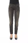 Byblos Cotton Jeans & Women's Pant In Grey