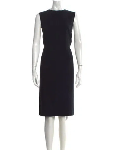 Pre-owned Byblos Crew Neck Knee-length Dress In Black