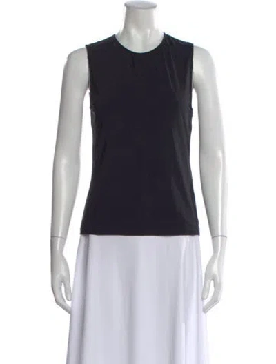 Pre-owned Byblos Crew Neck Sleeveless Top In Gray
