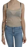 Byblos Women  Sleeveless Spaghetti Strap Tank See Through Top