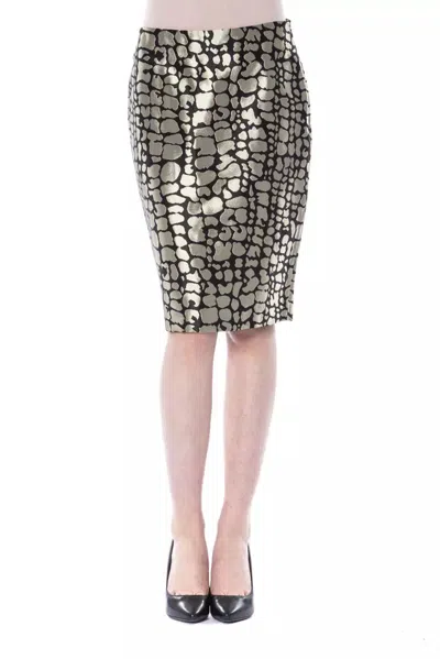 Byblos Gold Viscose Women Skirt In Silver