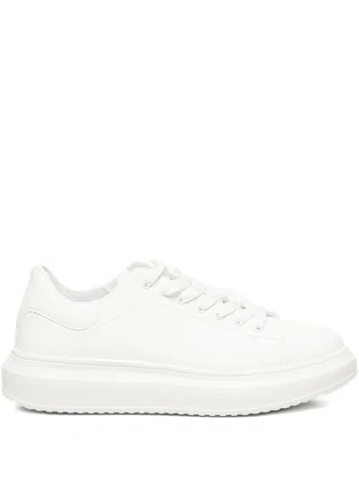 Byblos Lace-up Platform Sneakers In White