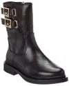 Byblos Leather Boot In Black