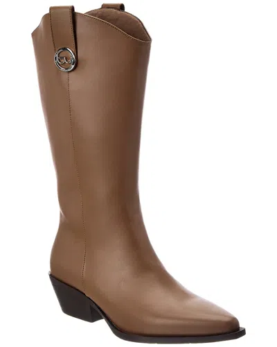 Byblos Leather Boot In Brown