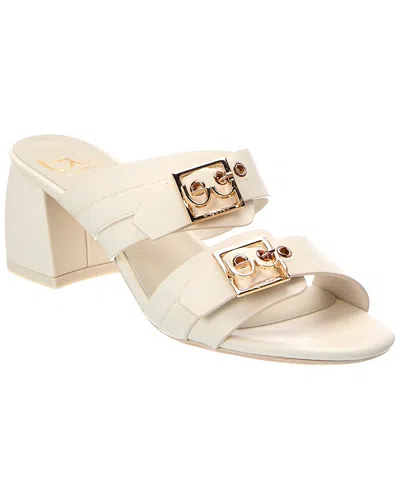 Byblos Leather Sandal In White