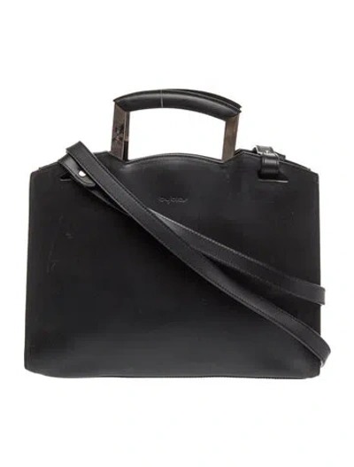 Pre-owned Byblos Leather Shoulder Bag In Black