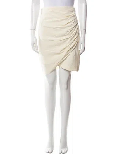 Pre-owned Byblos Linen Knee-length Skirt In White