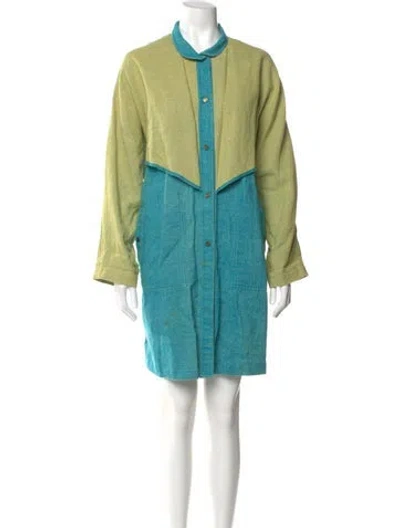 Pre-owned Byblos Linen Mini Dress In Multi