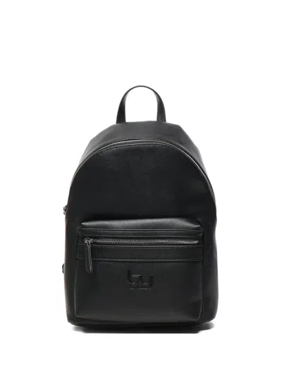 Byblos Logo-plaque Zip-fastening Backpack In Black