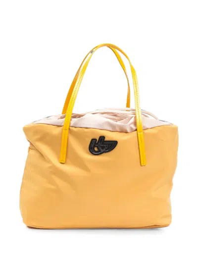Byblos Logo-patch Tote Bag In Yellow