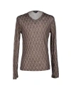 Byblos Man Sweater Khaki Size S Cotton, Wool, Polyamide In Beige