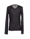 Byblos Man Sweater Charcoal Size S Cotton, Wool, Polyamide In Grey
