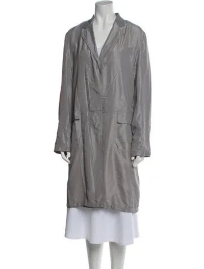 Pre-owned Byblos Nylon Coat W/ Tags In Gray