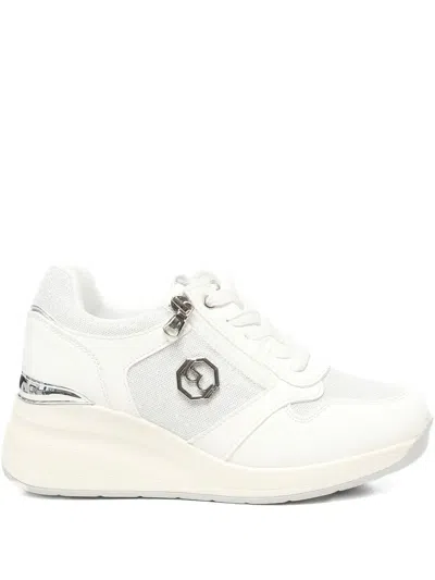 Byblos Panelled Sneakers In White