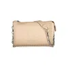 Byblos Embossed-logo Studded Cross Body Bag In Sand