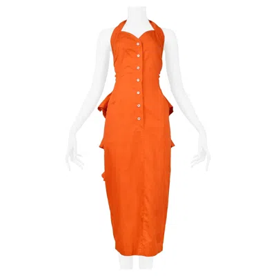 Pre-owned Byblos Red Dress With Ruffle Back